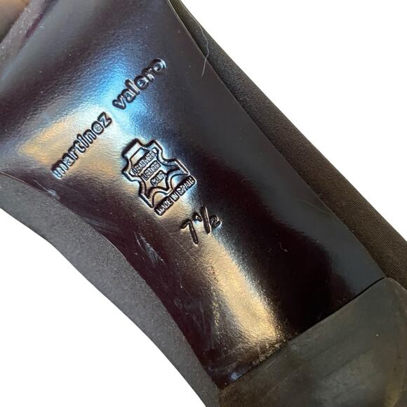 Martinez Valero Chocolate Brown Stretch Lycra Point Toe Boots size 7.5 - Picture 9 of 9